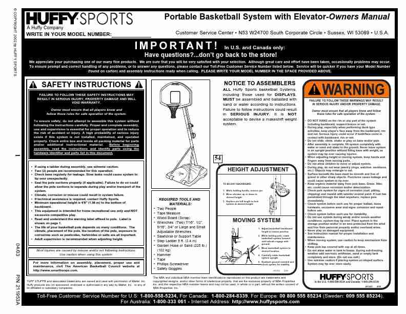Huffy Board Games ortable Basketball System-page_pdf